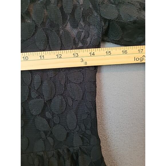 Free People Queens Love Black Lace Gothic Dress Sz 2 EUC - Picture 8 of 13